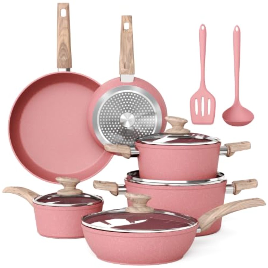 Kitchen Academy Induction Pots and Pans Set Non Stick